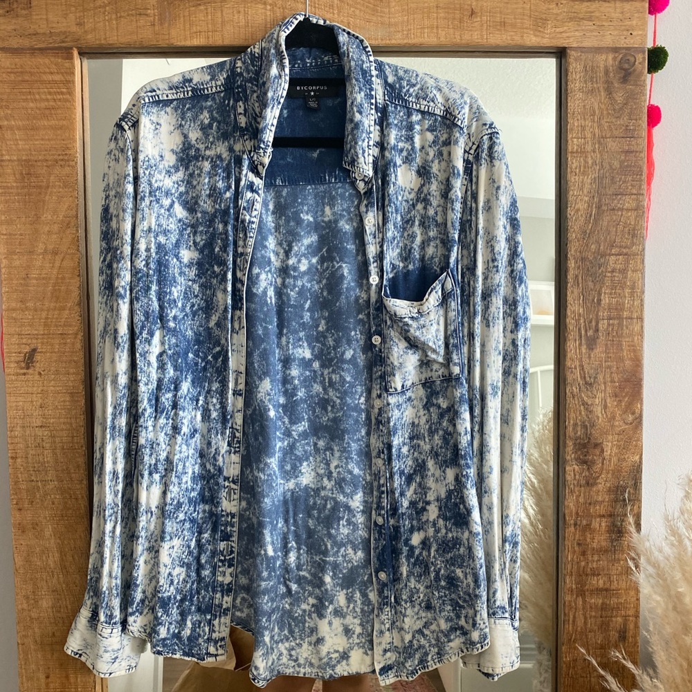 Urban outfitters acid wash button down